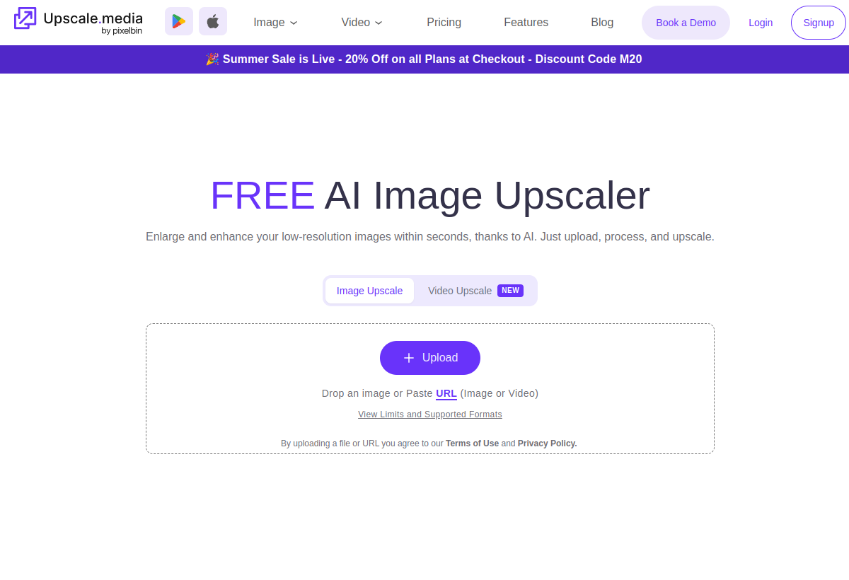 Upscale.media screenshot