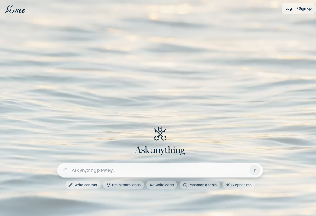 Venice AI screenshot