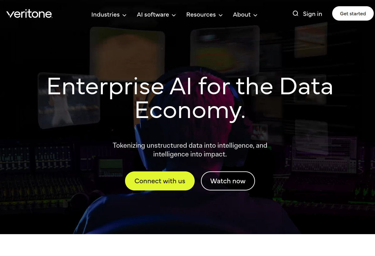 Veritone screenshot