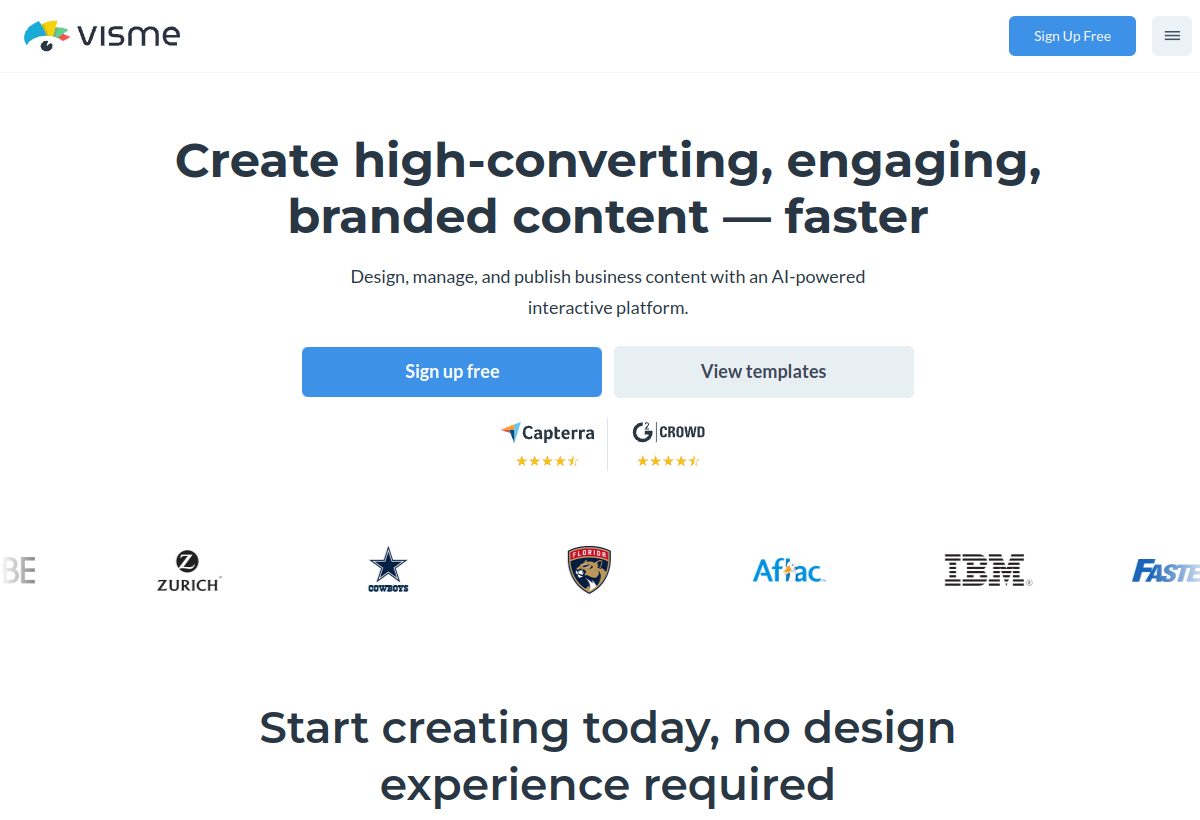 Visme screenshot