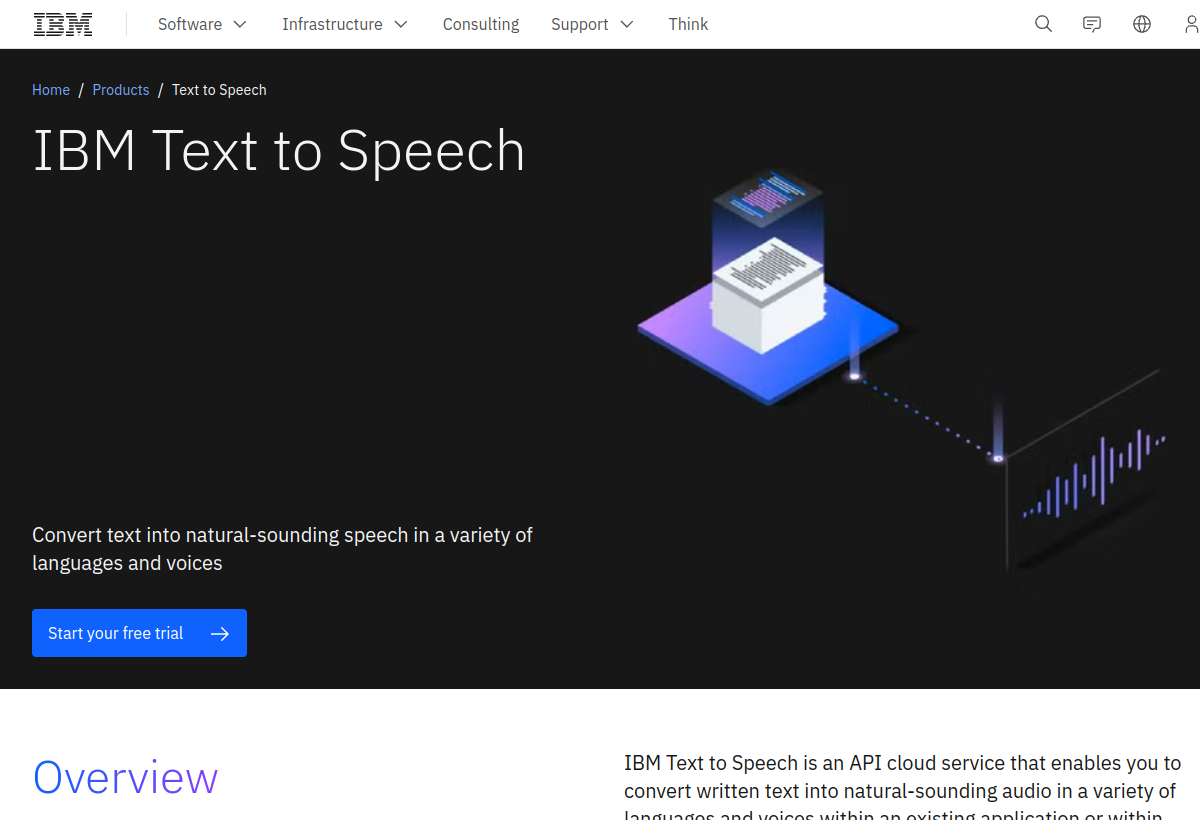 IBM Watson Text to Speech screenshot