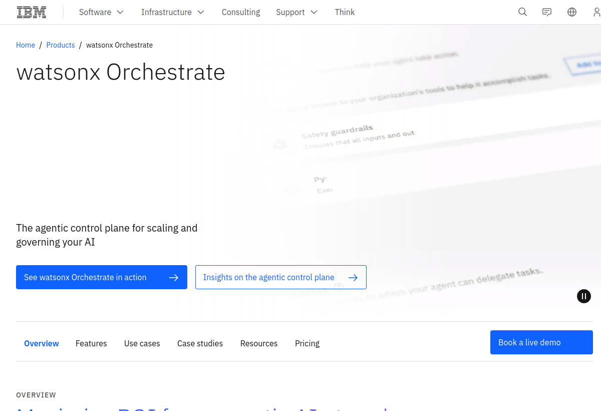 IBM watsonx Assistant screenshot