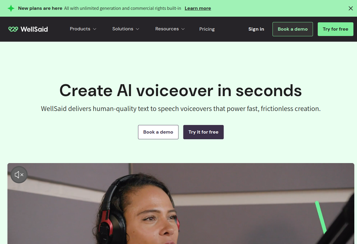 WellSaid Labs screenshot