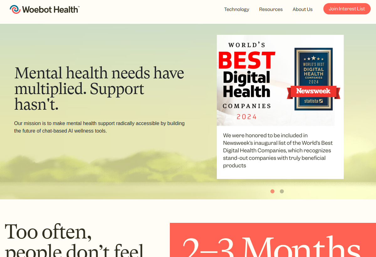 Woebot Health screenshot