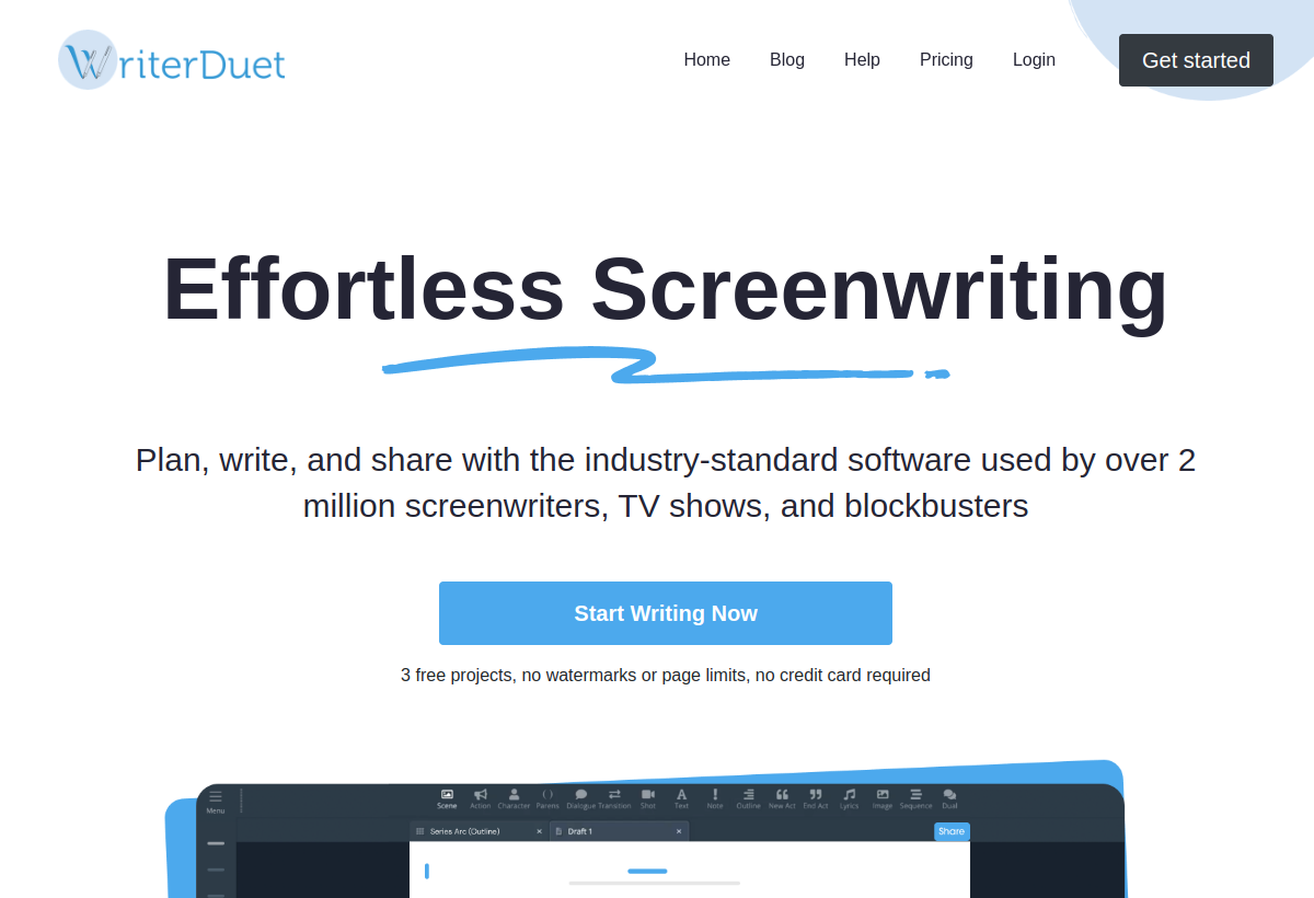 WriterDuet screenshot
