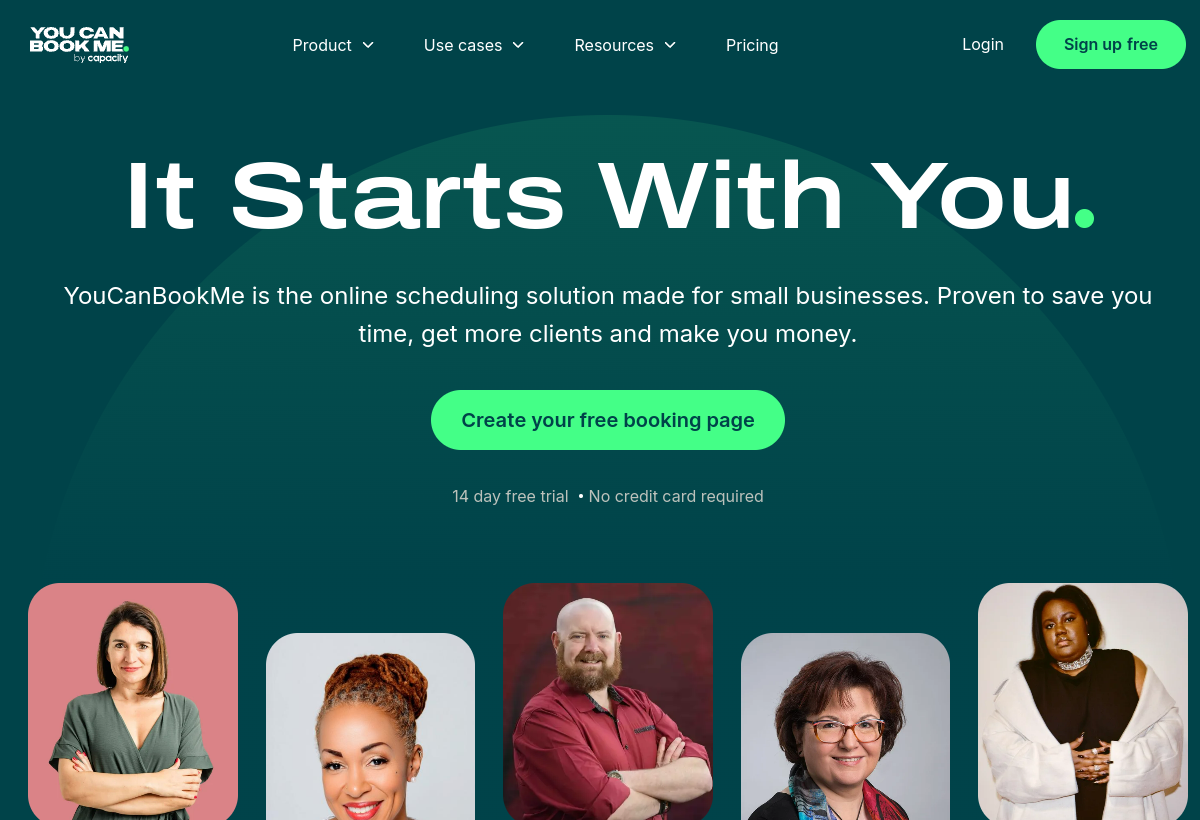 YouCanBook.me screenshot