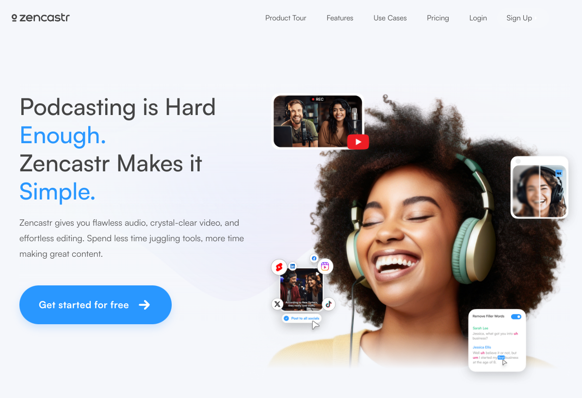 Zencastr screenshot